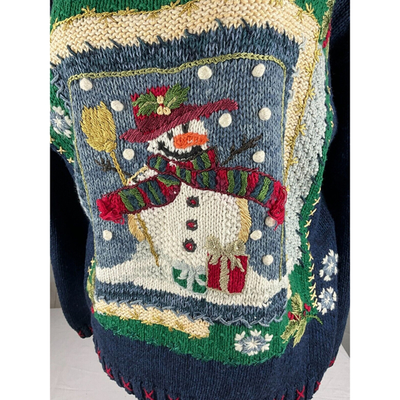 Women’s Fashion Bug Holiday Christmas Pullover Sweater Size Large Vintage EUC - Picture 2 of 2